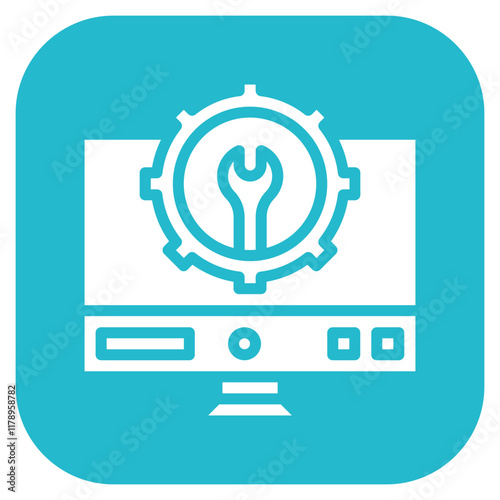 Monitor Repair icon vector image. Can be used for Devices Repair.