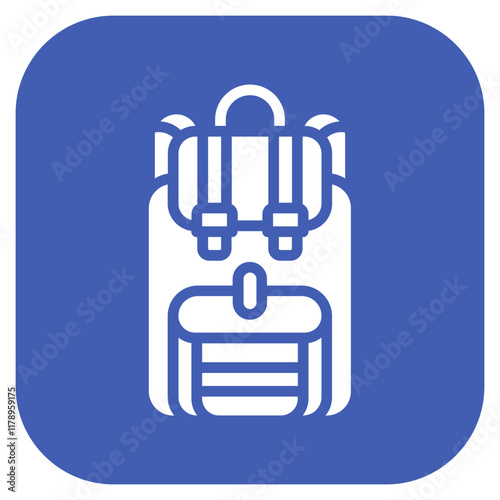 Backpack icon vector image. Can be used for Travel Packaging.