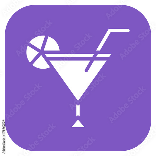 Cocktail icon vector image. Can be used for Music Festival.