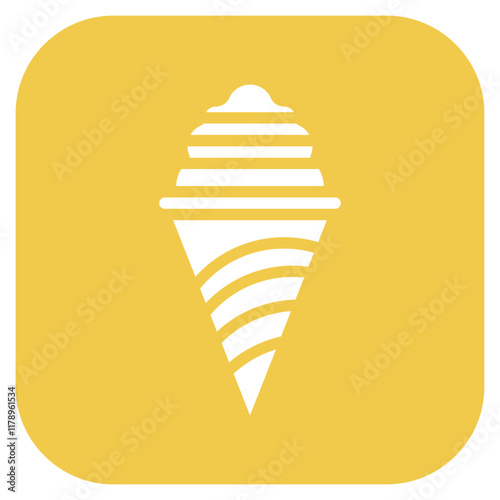 Rainbow Sherbet icon vector image. Can be used for Icecream Shop.