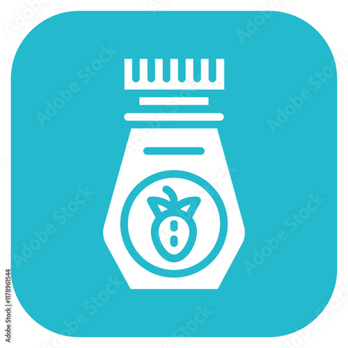 Strawberry Sauce icon vector image. Can be used for Icecream Shop.