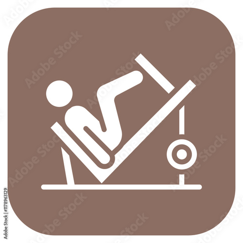 Leg Press icon vector image. Can be used for Weightlifting.