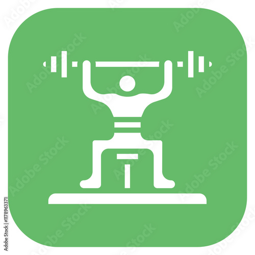 Shoulder Press icon vector image. Can be used for Weightlifting.