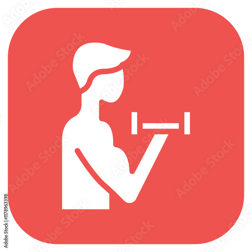 Tricep Extension icon vector image. Can be used for Weightlifting.