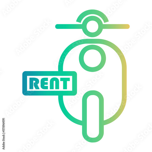 transport Line Gradient Icon