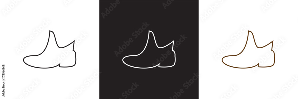Obraz premium Boot icon. Shoes Icon .isolated on white and black background. vector illustration. EPS 10