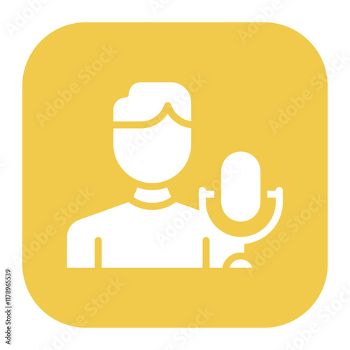 Podcast Host icon vector image. Can be used for Podcast.