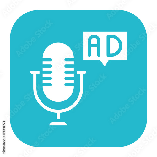 Podcast Advertising icon vector image. Can be used for Podcast.