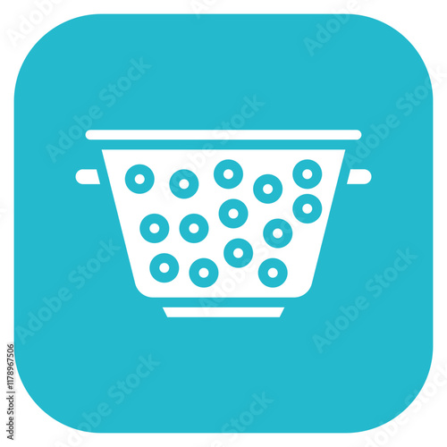 Colander icon vector image. Can be used for Food Processing.