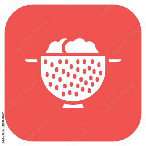 Strainer icon vector image. Can be used for Food Processing.