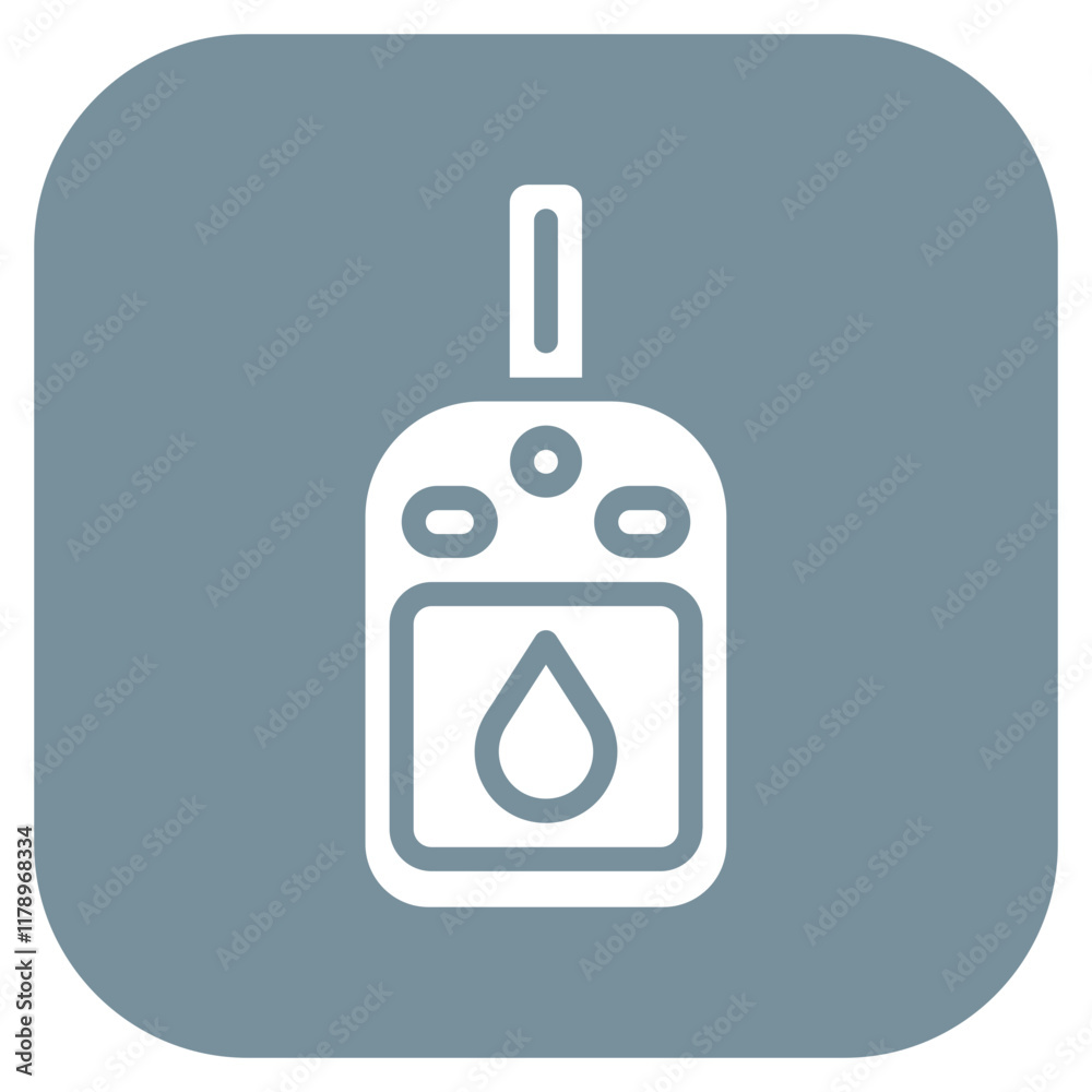 Blood Glucose Monitoring icon vector image. Can be used for Diabetes. Blood Glucose Monitoring icon vector image. Can be used for Diabetes.
