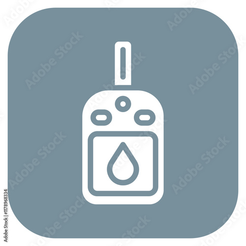 Blood Glucose Monitoring icon vector image. Can be used for Diabetes.