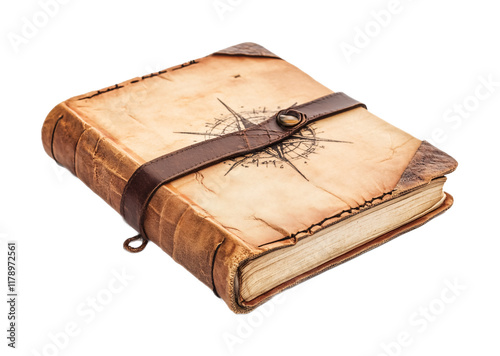 Informative Adventure Guidebook for Explorers Isolated on White Background