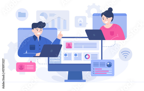 회사원 원격근무_office worker remote work