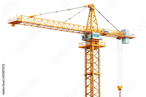 building crane isolated on white background PNG.AI GENERATED