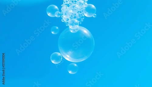 Translucent Bubbles Ascending: A Serene Aquatic Study photo