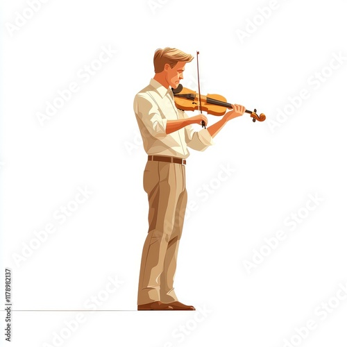 Talented Violinist Performing Classical Music: Captivating Concert Image