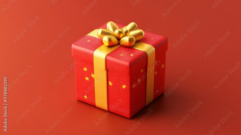 Obraz premium red gift box