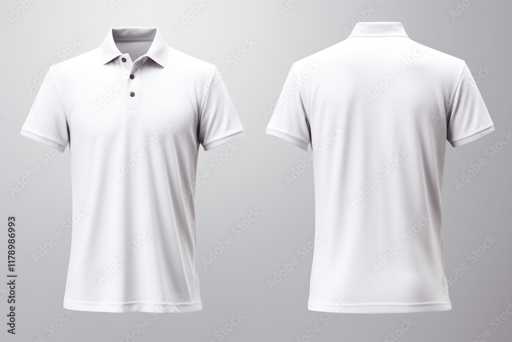 Light White T-Shirt Template: Clean and Minimalist Front and Back Design Mockup Light White T-Shirt Template: Clean and Minimalist Front and Back Design Mockup