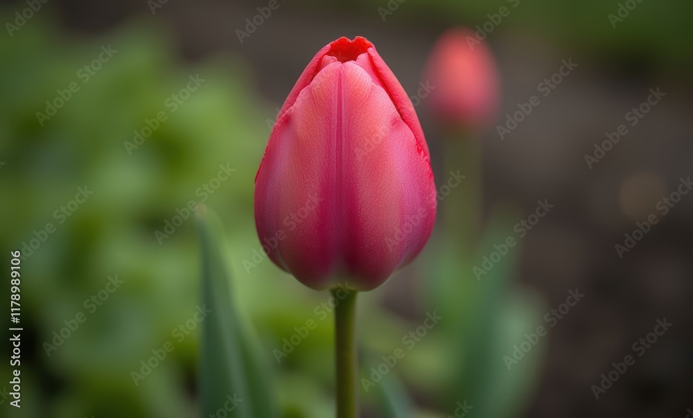 Elegant pink tulip in full bloom Elegant pink tulip in full bloom