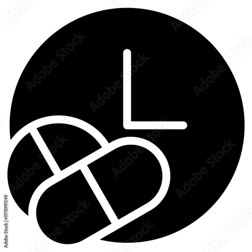 Dosage Icon Black Solid