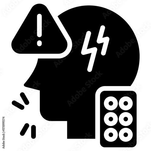 Side Effect Icon Black Solid