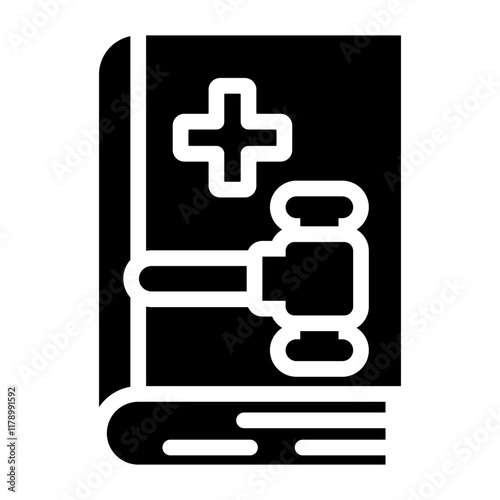 Pharmacy Law Icon Black Solid