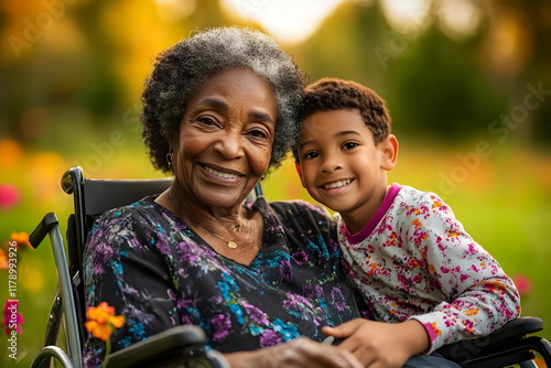 Portrait of an african grandmother and grandson