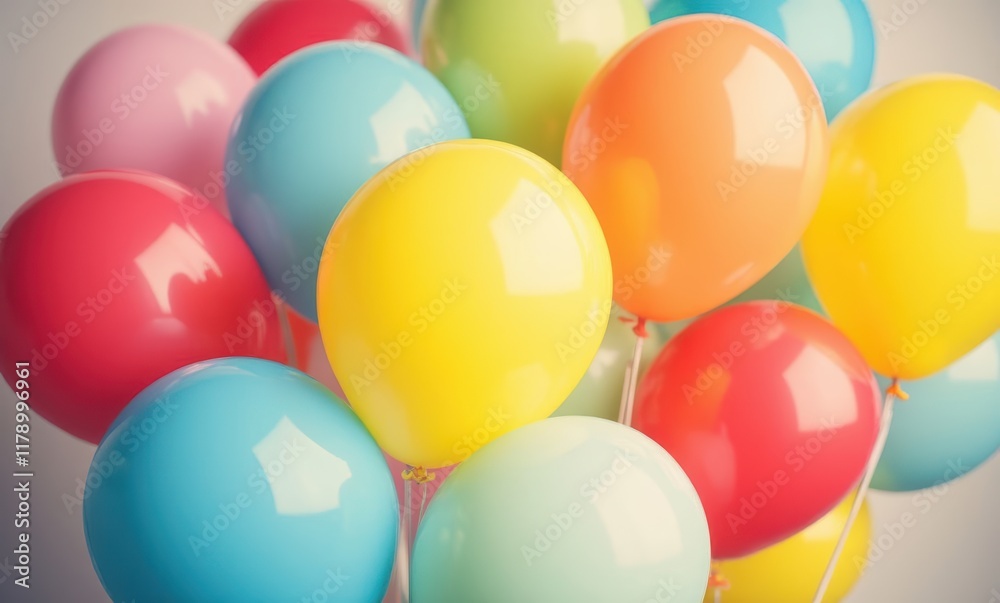 Colorful balloons in various shades Colorful balloons in various shades
