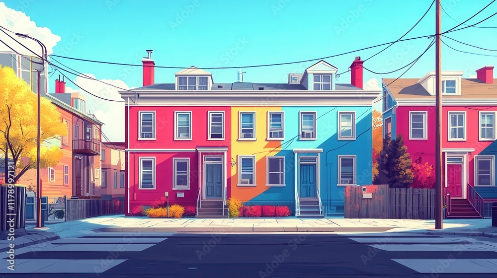 Fototapeta premium Youth homelessness addressed with inclusive, proactive housing solutions in a dynamic