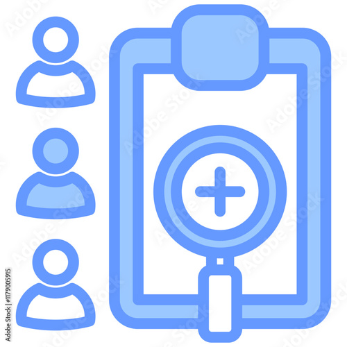Clinical Trial Icon Outline Blue
