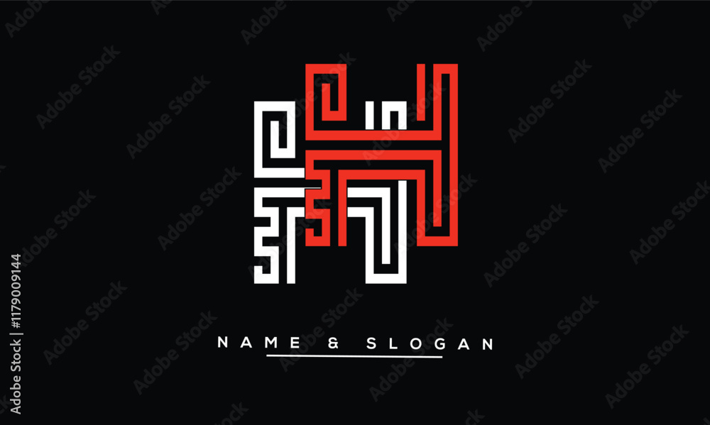Fototapeta premium HH Abstract Letters Logo Monogram