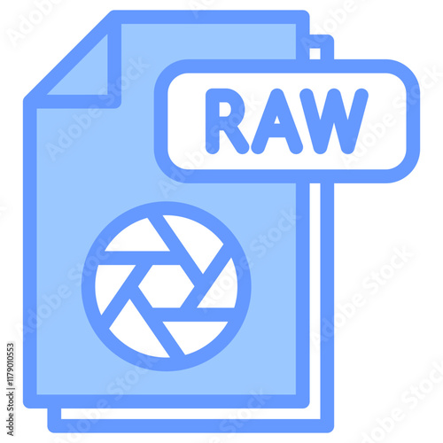 Raw Icon Outline Blue