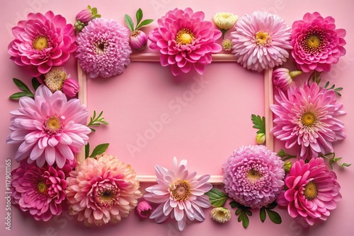 Wallpaper Mural Delicate Pink Flowers in Frame, Top View Macro Photography, Pink Background, Copy Space Torontodigital.ca
