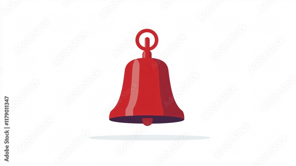 Red Bell Icon: A Symbol of Notification, Alert, and Attention Red Bell Icon: A Symbol of Notification, Alert, and Attention