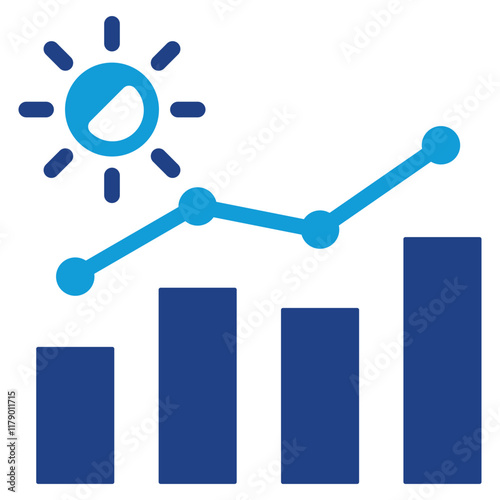 Histogram Icon Dual Tone Color