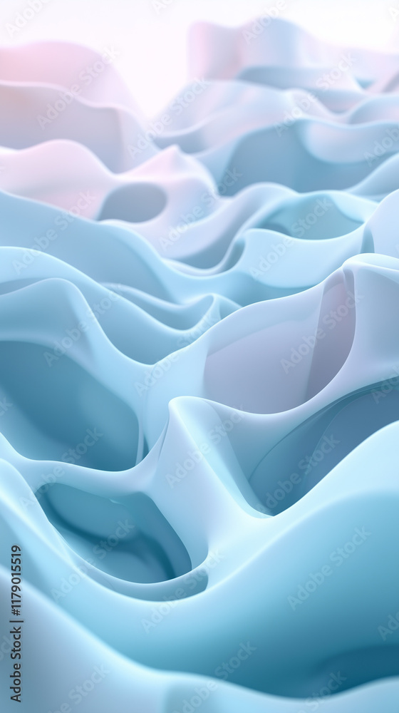 Fototapeta premium Wavy pastel trend background