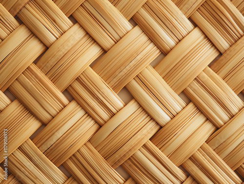 Eye catching This intricate woven pattern of wicker and wood showcases an exquisite artistry