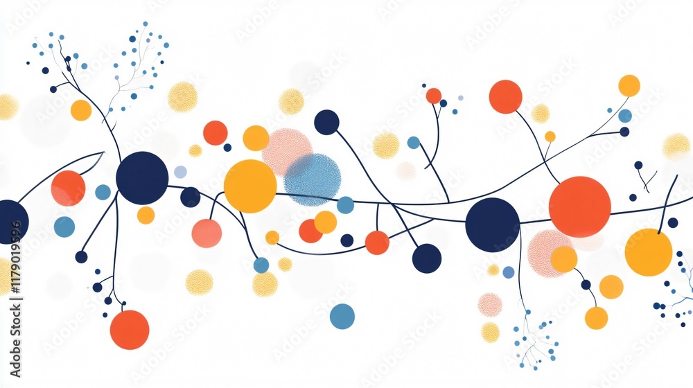 Abstract art with colorful circles and lines on a white background. This vibrant and modern design is perfect for adding a touch of creativity to any project. Abstract art with colorful circles and lines on a white background. This vibrant and modern design is perfect for adding a touch of creativity to any project.