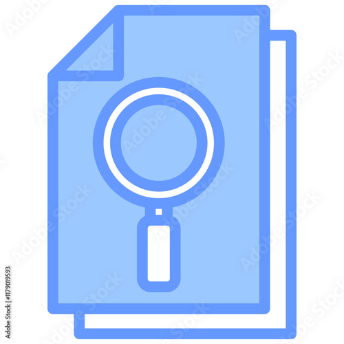 Research Icon Outline Blue