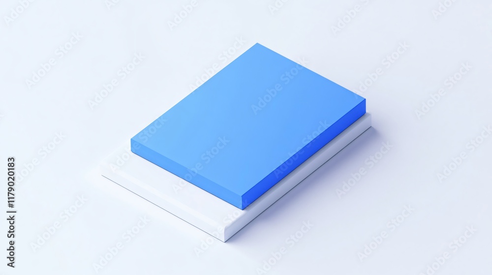 Abstract Minimalist Design: Blue and White Geometric Shapes on a Clean Background Abstract Minimalist Design: Blue and White Geometric Shapes on a Clean Background