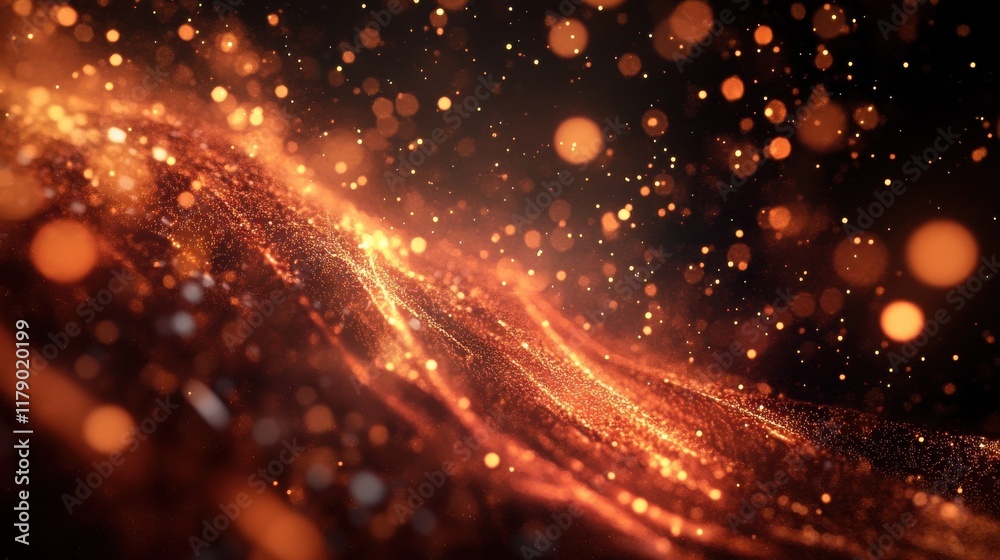 Fototapeta premium Abstract background representing data particles in a technological environment, each particle conveying a unique piece of information