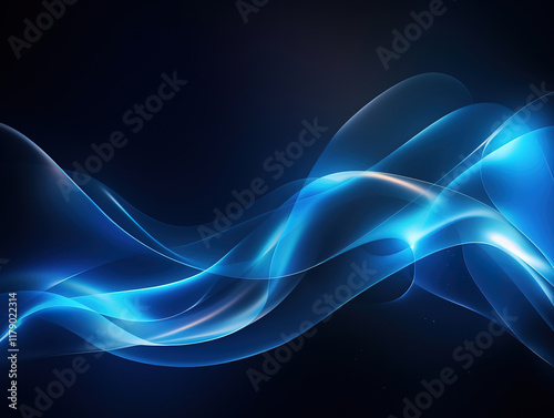 Awesome Abstract wave motion pattern on dark blue background wallpaper for digital technology