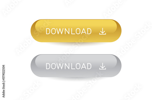 Golden and silver CTA buttons with text: Download.