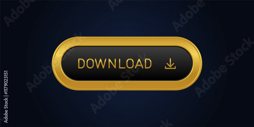 Golden and black CTA button: Download.