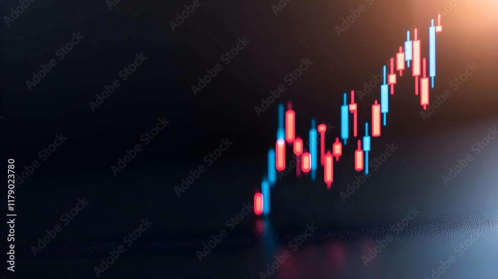 Abstract stock market chart with upward trend visualization Abstract stock market chart with upward trend visualization