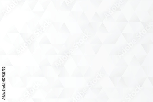 White triangle geometric pattern background, Geometric background made of triangles, Abstract geometric background. Vector 3d illustration. Triangle or pyramid white shapes.