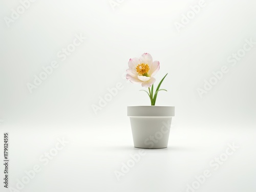 Wallpaper Mural pink flower in a pot generative ai Torontodigital.ca