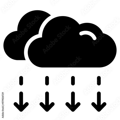 Precipitation Icon Black Solid