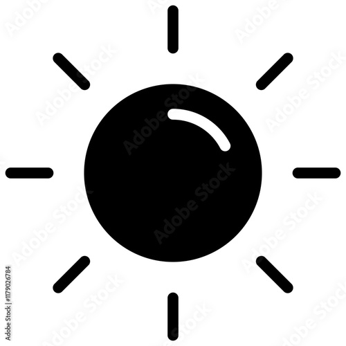 Sunshine Icon Black Solid